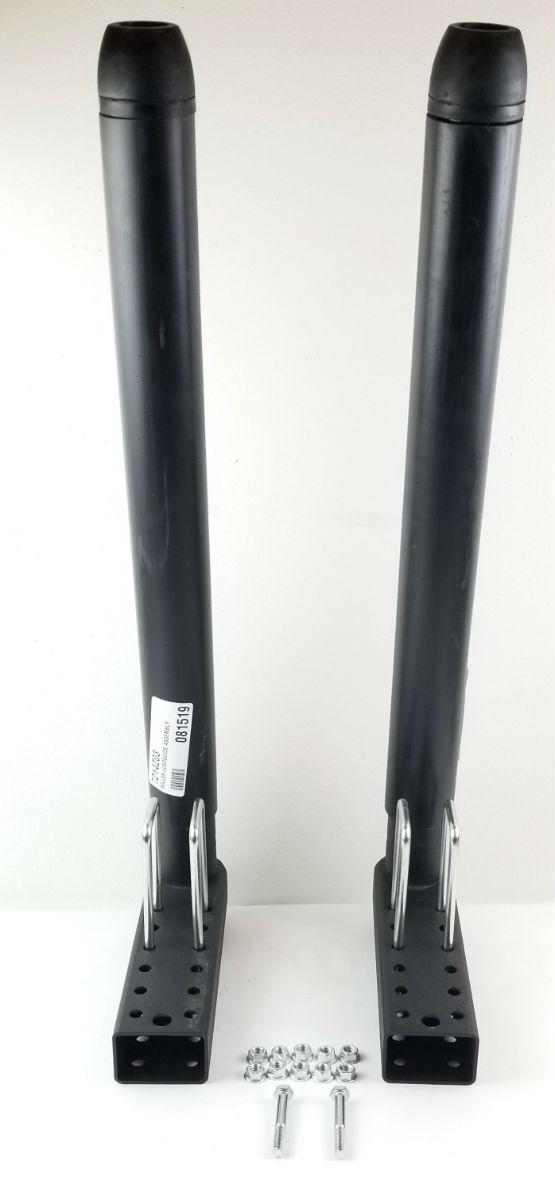 Shorelander TA0271-16 24 Inch Roller Load Guides for 2X4 Frame - Quick Detach Soft Tube Style - Textured Matte Black